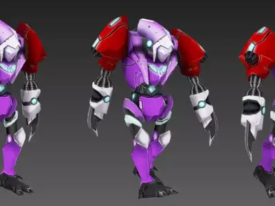 Robots Prowel Low-poly 3D model
