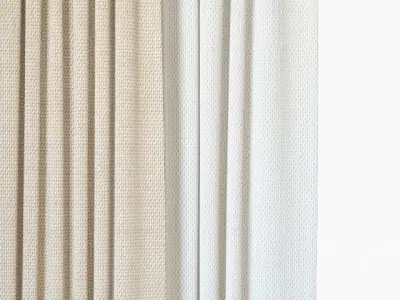 Curtains 82 Curtains with Tulle ROHI Topia 3D model