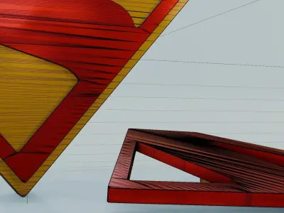 Superman 2025 3D Logo 3D model