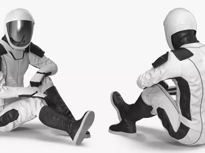 Futuristic Space Suit Rigged for Maya 3D model