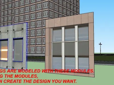 CITY BUILDINGS-LOW POLY Free low-poly 3D model