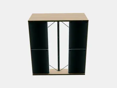 MALM Bed frame high w 4 storage boxes 25 Low-poly 3D model