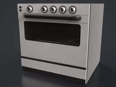 Kitchen Oven Low-poly 3D model