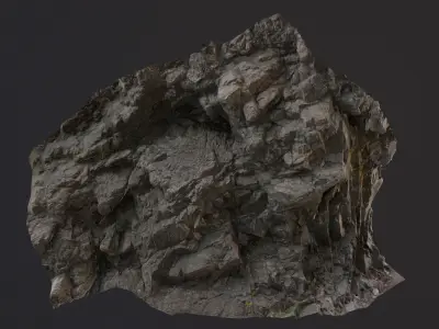 Moa Point Cliffs Photogrammetry Assets  Low-poly 3D model