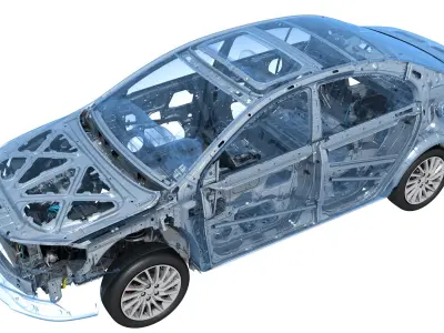  Hybrid Electric Car frame Chassis X-Ray 