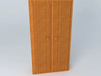 A Shelf-Cabinet orange door Free 3D model