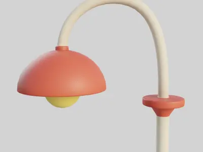 Cartoon Street Light 6 Low-poly 3D model