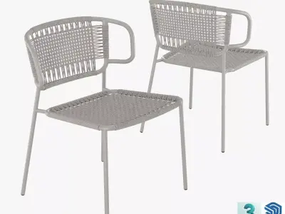 SILLA DE EXTERIOR POSITANO 3D model