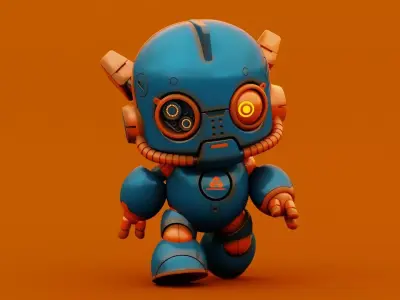 ROBO G-9  Rigged for Unreal Engine - Unity - MIXAMO 3D model