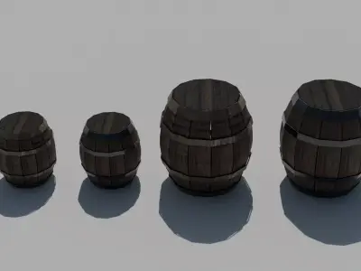 Wooden Items 3D model