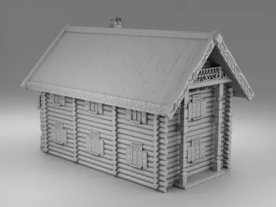 Russian house Izba 3D print model