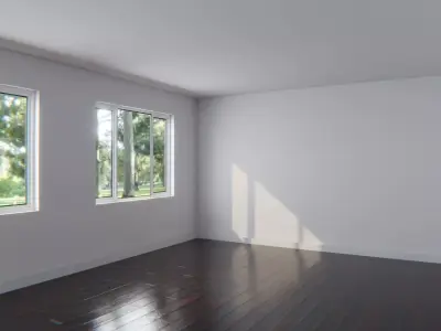 Interior Startup Base Mesh Livingroom Scene Low-poly 3D model