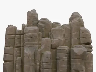 Cartoon stone 3D model