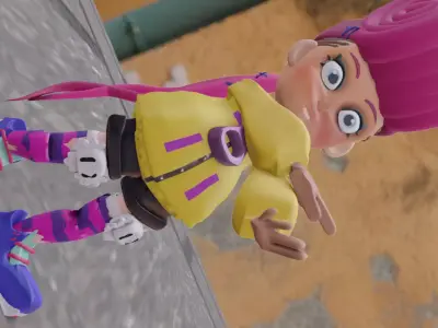 modelado con RETIPOLOGIA-personaje de ninjala 3D model