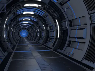 Sci Fi Tunnel 3D model 48