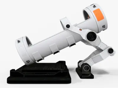 Sci-Fi Medical Bed  Low-poly 3D model