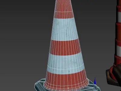 Repair Cone Low-poly 3D model