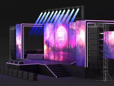 Concert Stage 10 3D model purchase