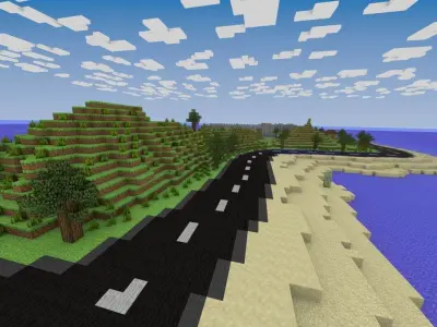 Minecraft world Low-poly 3D model