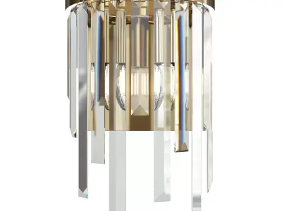 Bennett Wall Lamp gold Low-poly 3D model