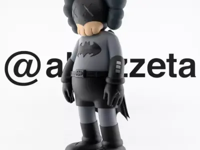 Kaws Classic Batman x Robin Textured Low-poly 3D model