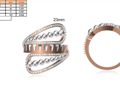 Ladies-Elegant Stone Rings For Womens 65 3D print model
