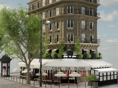 cafe de flore paris 3D model
