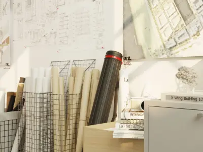 ARCHITECTURE OFFICE HAMBURG HAFEN CITY - Interior scene 3D model