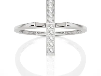 Light Minimalist Diamond Ring 3D print model