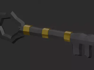 Dungeon Key Low-poly 3D model