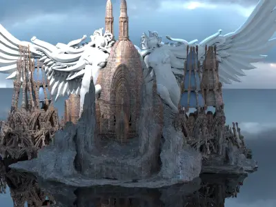 Angelic Arcane Mountain  3D model