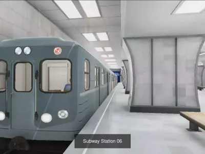 Subway Stations Interiors 3D Model Pack
