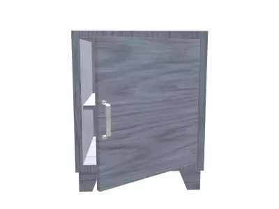 Bedside metal Table - 05 Low-poly 3D model