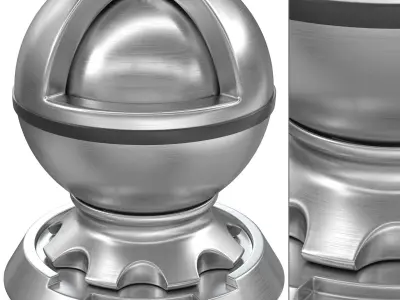 Metal set four spheres Texture