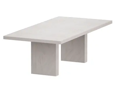 Dunewood Whitewashed Dining Table Crate and Barrel 3D model