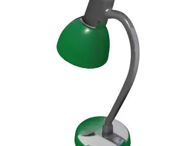 Modern Green Chrome Desk Lamp Low-poly 3D model