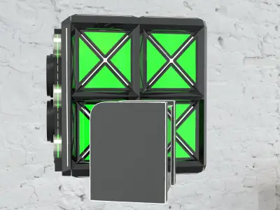 Stereo System Low-poly 3D model