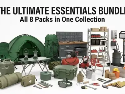 ULTIMATE OUTDOOR EXTERIOR BUNDLE 3D Model Pack