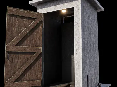 Asian Toilet Pack Low-poly 3D model