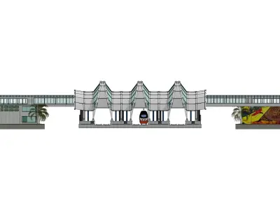 Sketchup Terminal A9 Project SKP DWG PIC 3D model