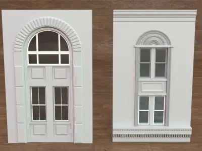 Building Facade Collection 4 - 34 pieces 3D model