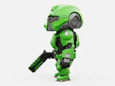 TOON TROOPER B-250   RIGGED 3D model