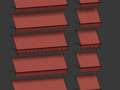 Marquise for facade  - 5 models 3D model