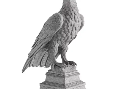 eagle statue 2 3D model