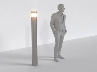 Futuristic Floor Lamp 01 3D model