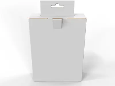 Hanging Display Packaging Box Foldable Locking Flap Texture