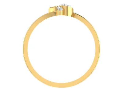 Solitaire Women Engagement Band Ring 3D print model purchase