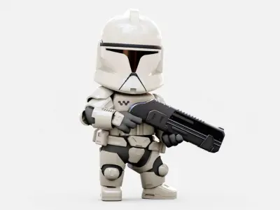 OLD REPUBLIC TROOPER RIGGED 3D model