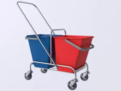 Floor Cleaning Trolley 3D model