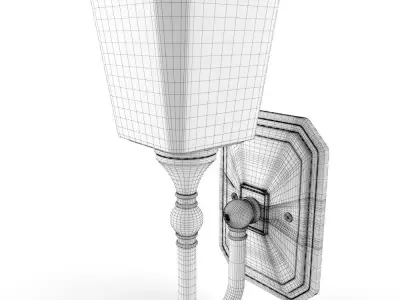 Wall lamp silver Free 3D model